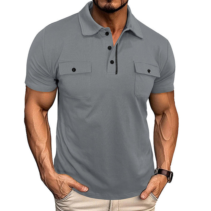 David - Premium Short Sleeve Poloshirt With Chest Pockets