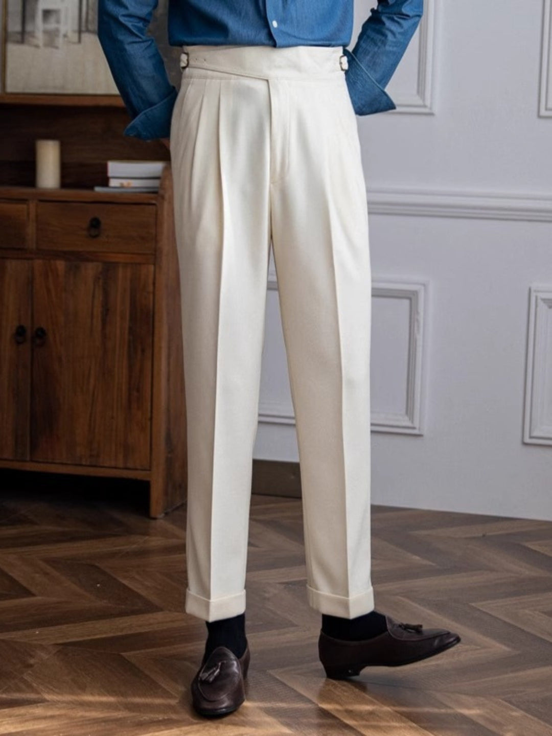 Capri - Men's Italian Style Classic Pleated Trousers