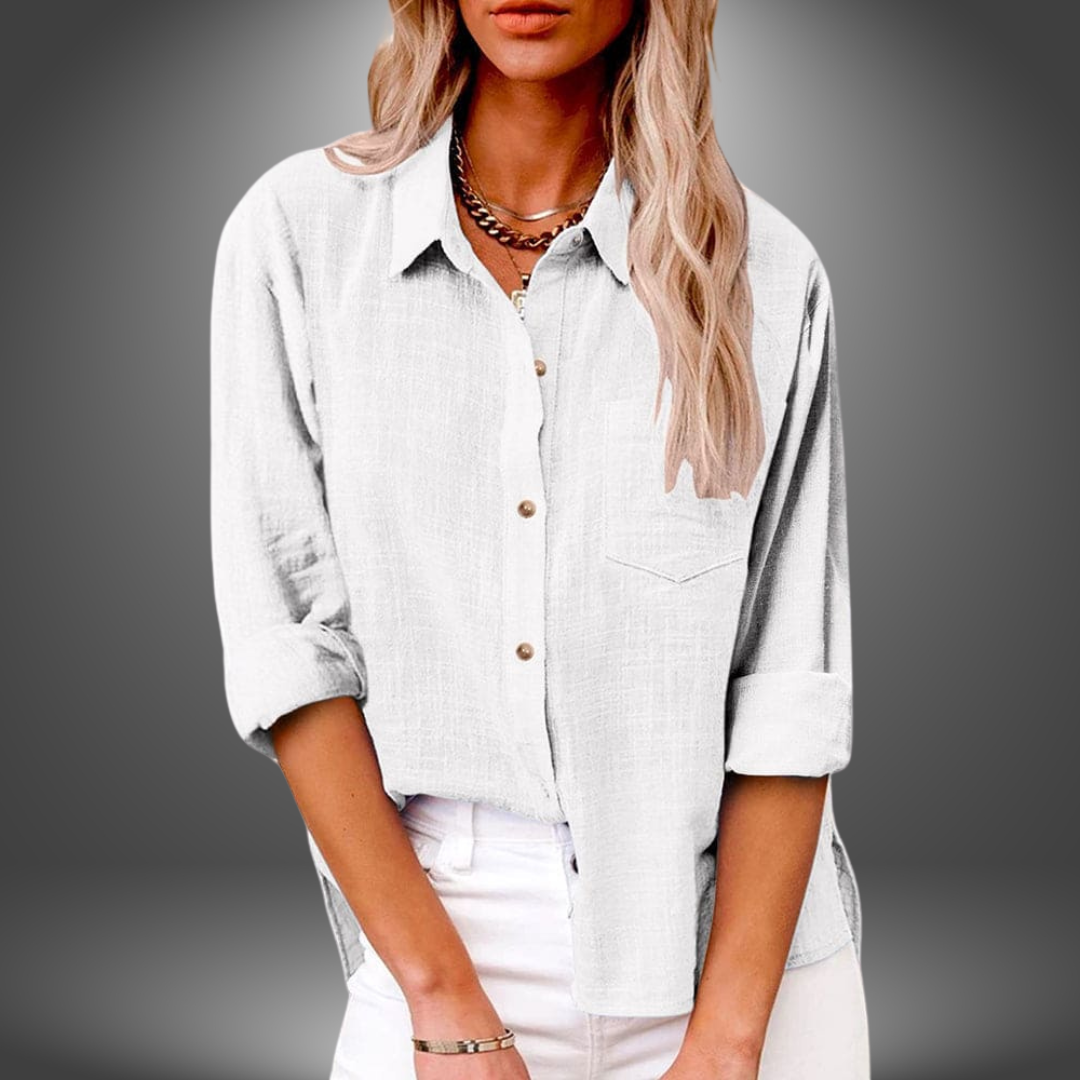 Ellis - Casual Long Sleeves Blouse with chest pocket