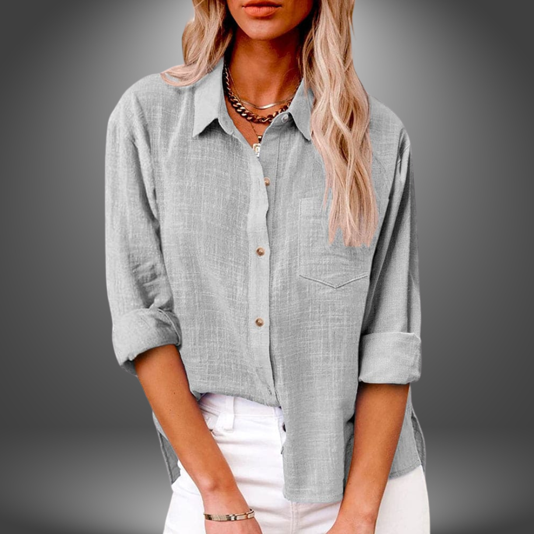 Ellis - Casual Long Sleeves Blouse with chest pocket