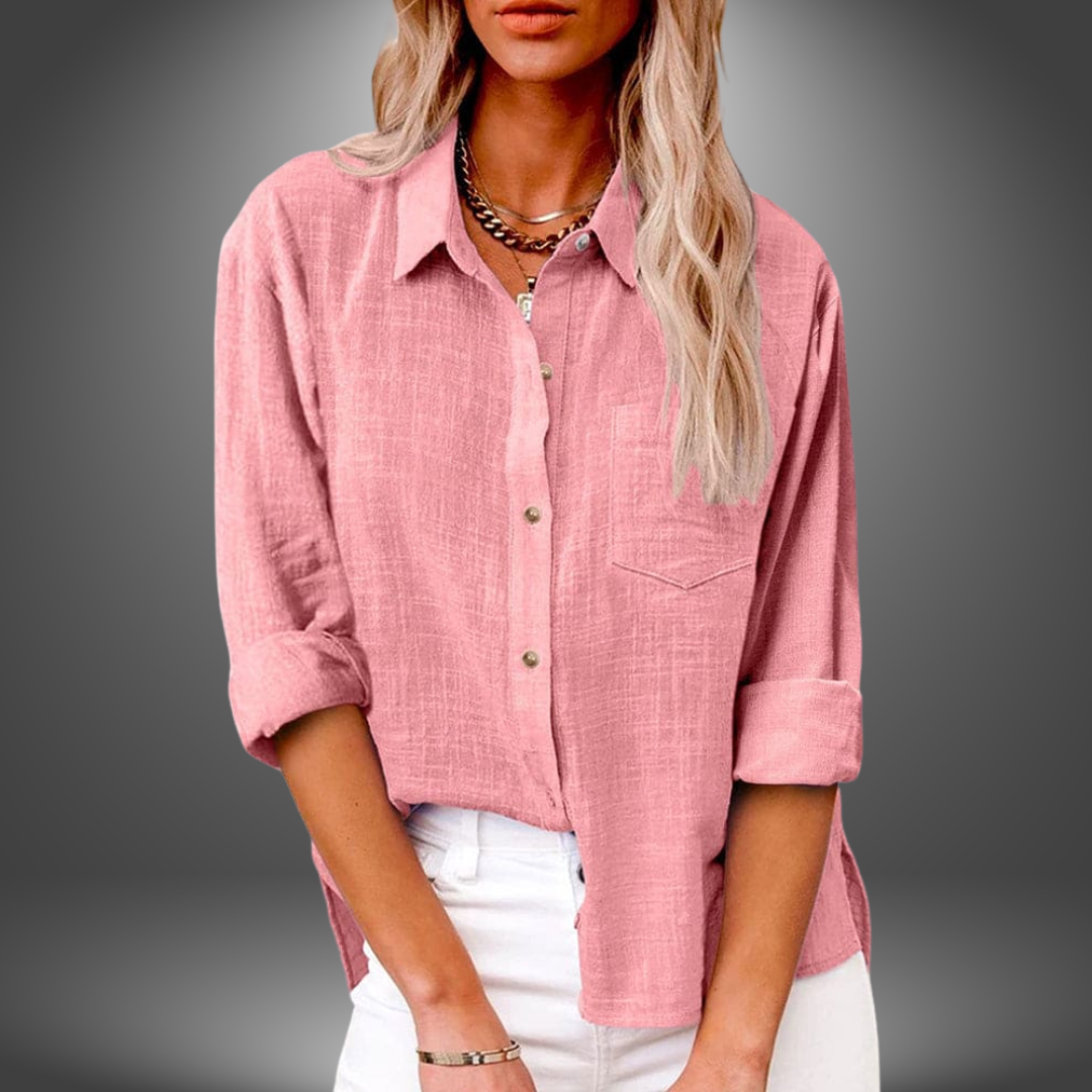 Ellis - Casual Long Sleeves Blouse with chest pocket