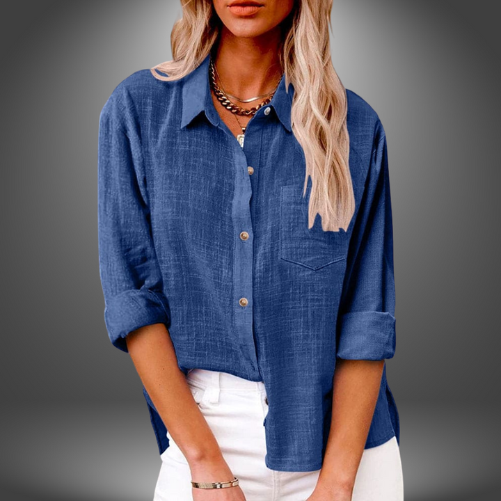 Ellis - Casual Long Sleeves Blouse with chest pocket
