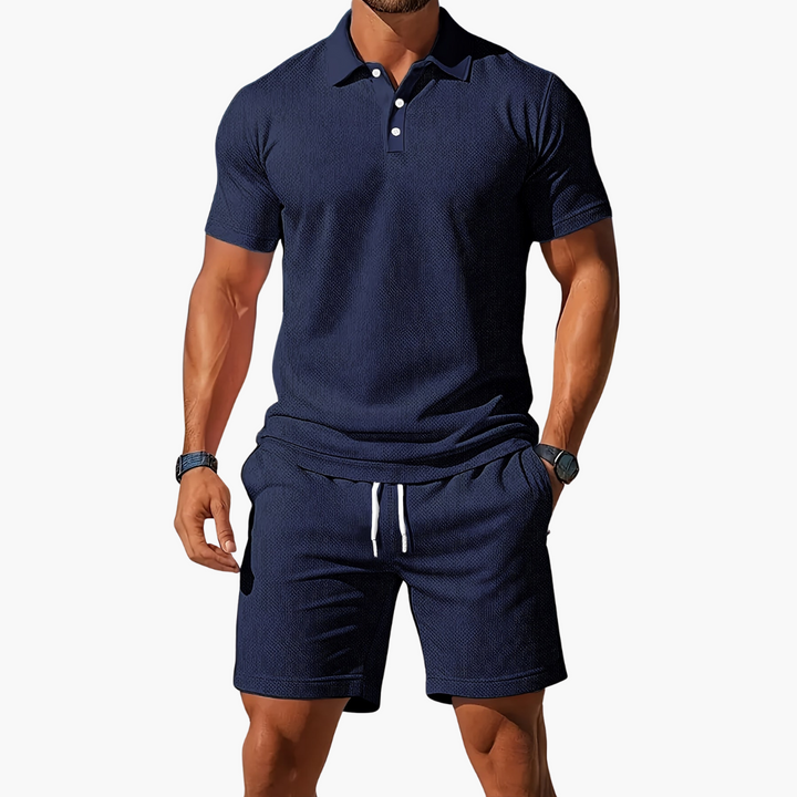 Twin set for men – Stylish two-piece sets with polo shirt & shorts for summer