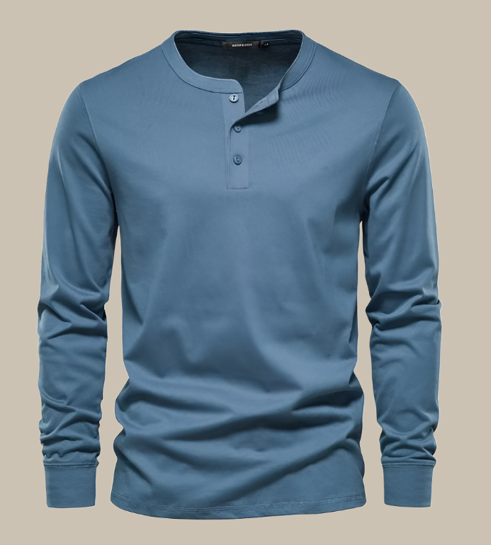 David - Premium Longsleeve Henley T-Shirt