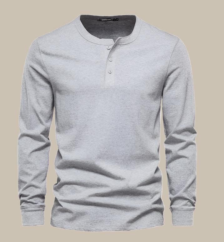 David - Premium Longsleeve Henley T-Shirt