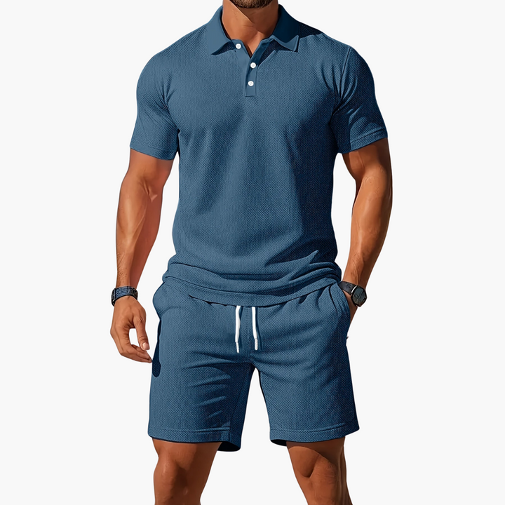 Twin set for men – Stylish two-piece sets with polo shirt & shorts for summer