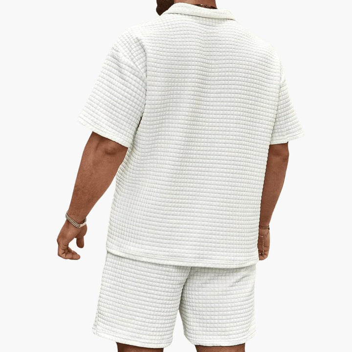 Summer Set for Men – Stylish Two-Piece Outfit with Polo Shirt and Sweat Shorts