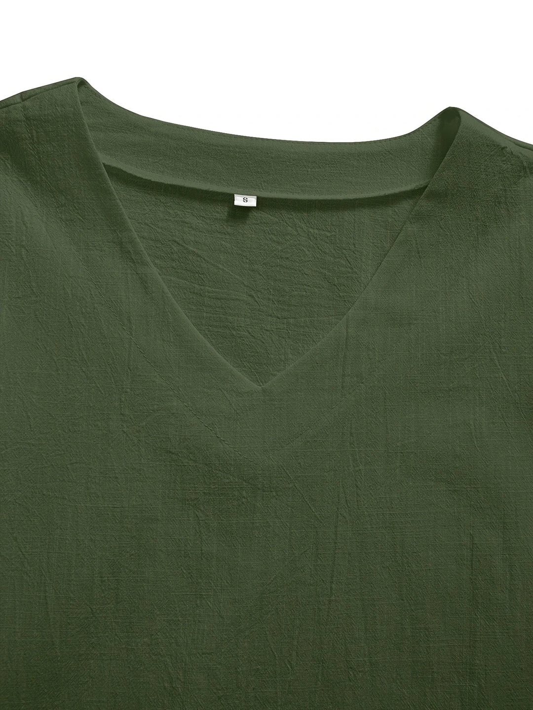 Olivia - Chic V-Neck Blouse with Wide Short Sleeves