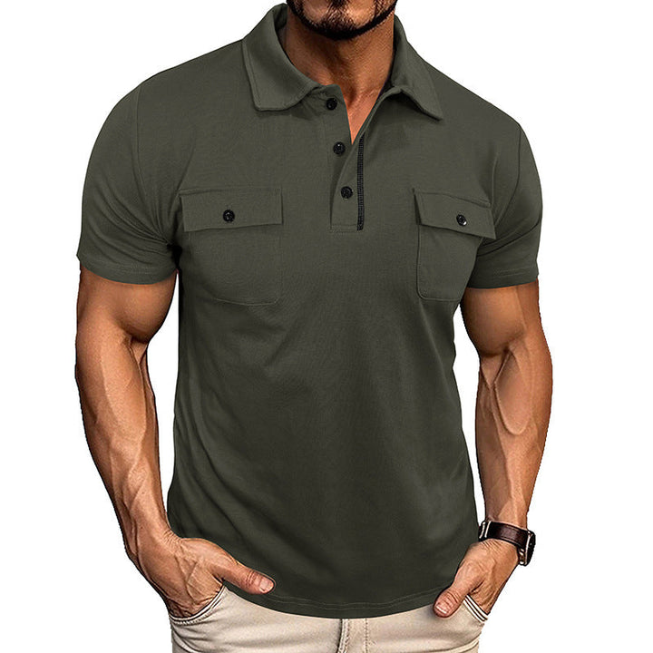 David - Premium Short Sleeve Poloshirt With Chest Pockets