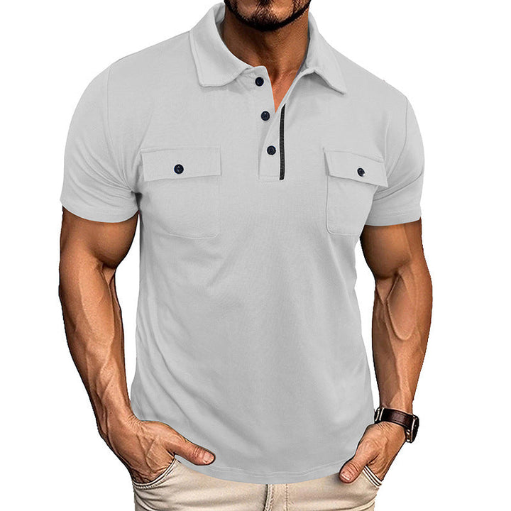 David - Premium Short Sleeve Poloshirt With Chest Pockets