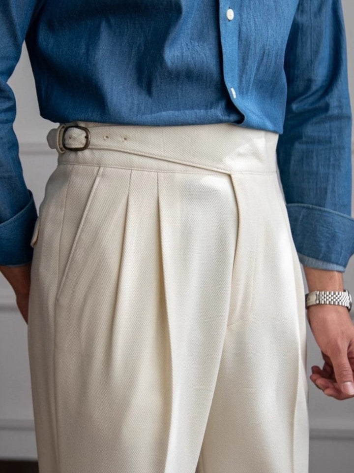 Capri - Men's Italian Style Classic Pleated Trousers