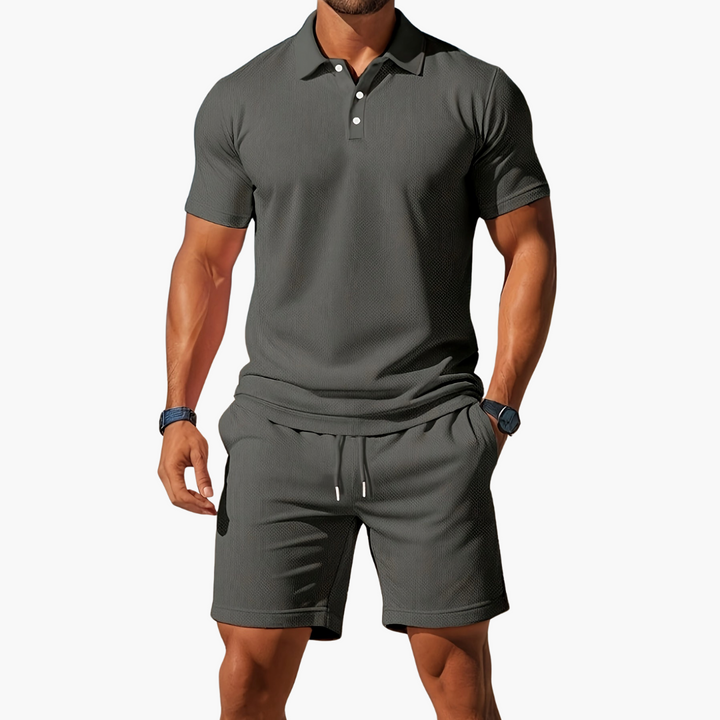 Twin set for men – Stylish two-piece sets with polo shirt & shorts for summer