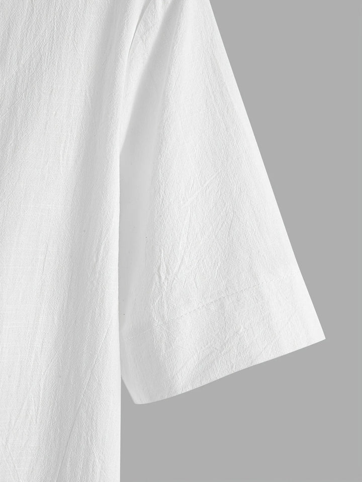 Olivia - Chic V-Neck Blouse with Wide Short Sleeves