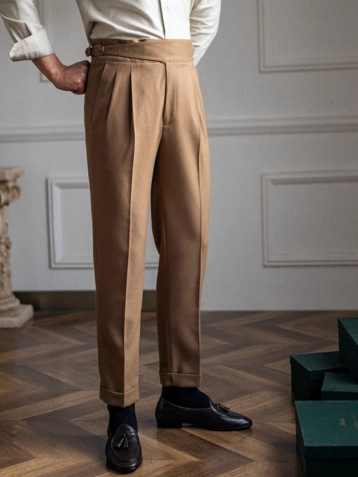 Capri - Men's Italian Style Classic Pleated Trousers
