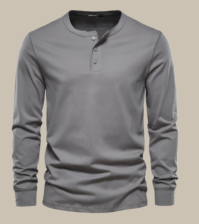 David - Premium Longsleeve Henley T-Shirt