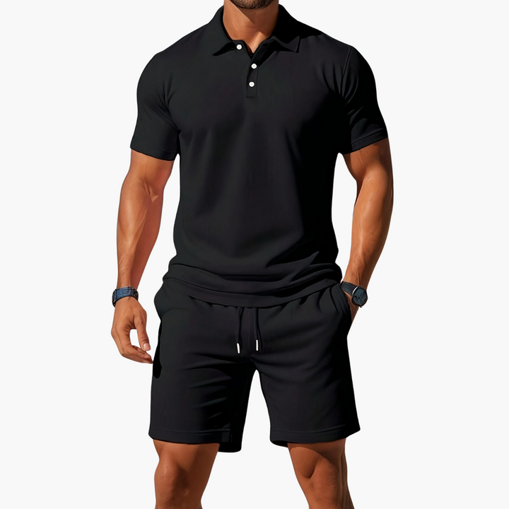 Twin set for men – Stylish two-piece sets with polo shirt & shorts for summer
