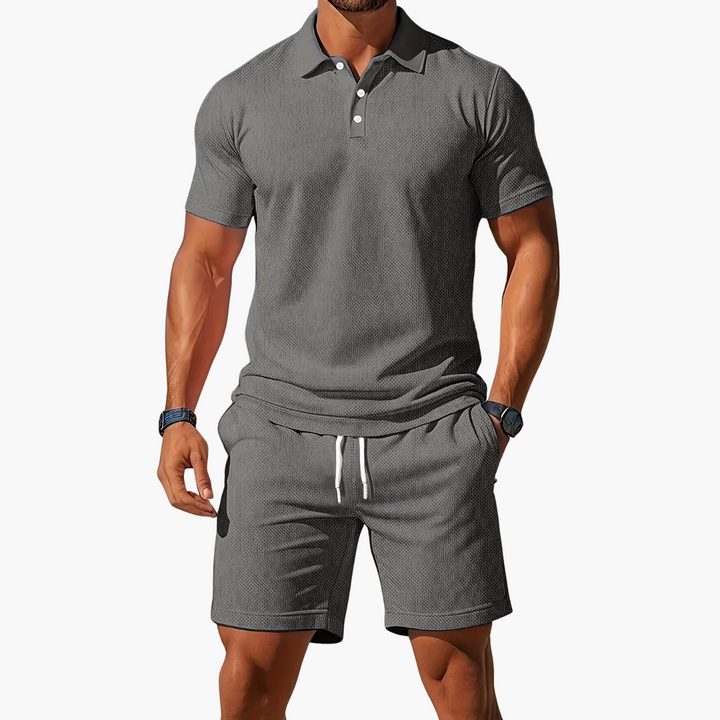 Twin set for men – Stylish two-piece sets with polo shirt & shorts for summer