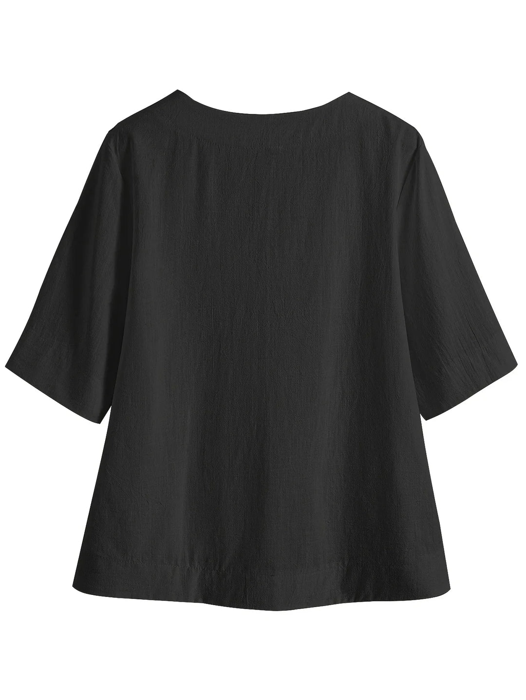 Olivia - Chic V-Neck Blouse with Wide Short Sleeves