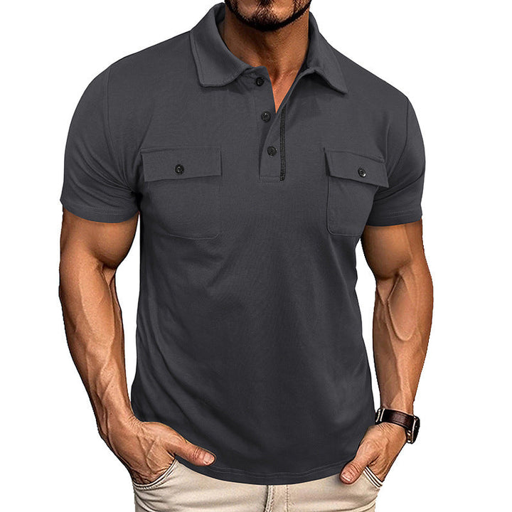David - Premium Short Sleeve Poloshirt With Chest Pockets