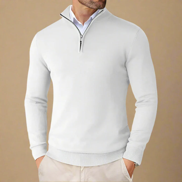 Half Zip Sweater - Men's Business Casual Half Zip Jumper