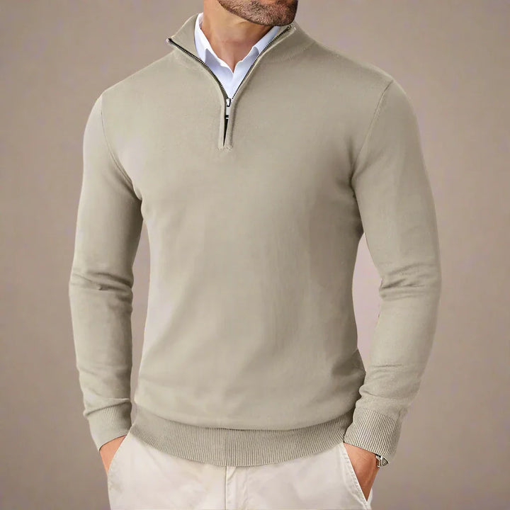 Half Zip Sweater - Men's Business Casual Half Zip Jumper
