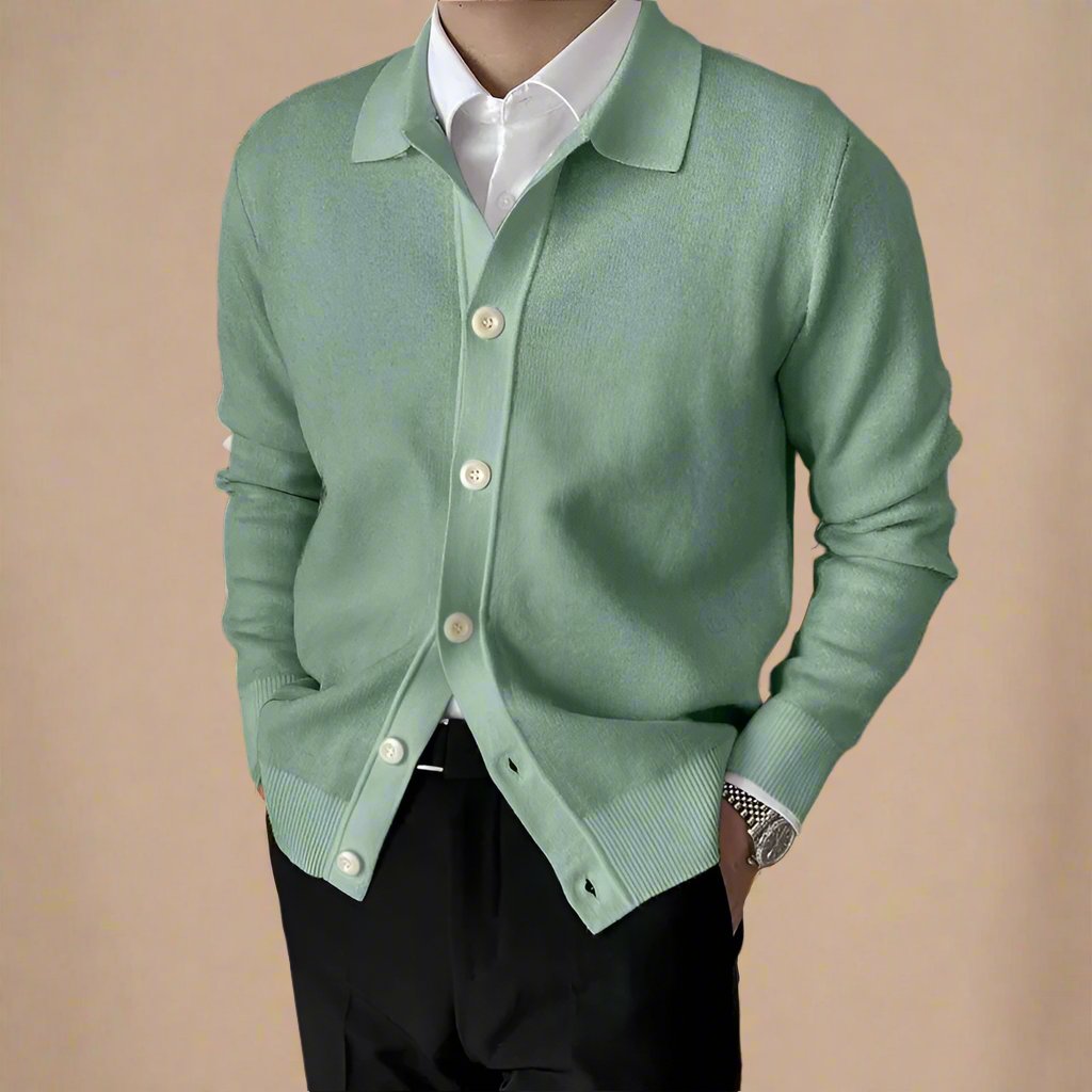 Ganti Cardigan - Men's Casual Knitted Cardigan with Buttons