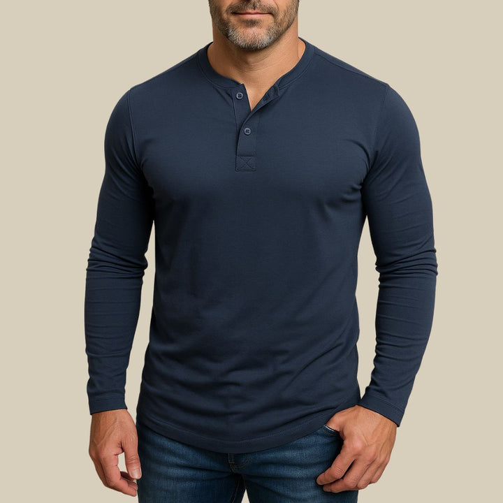 Alex - Premium Longsleeve Henley T-Shirt