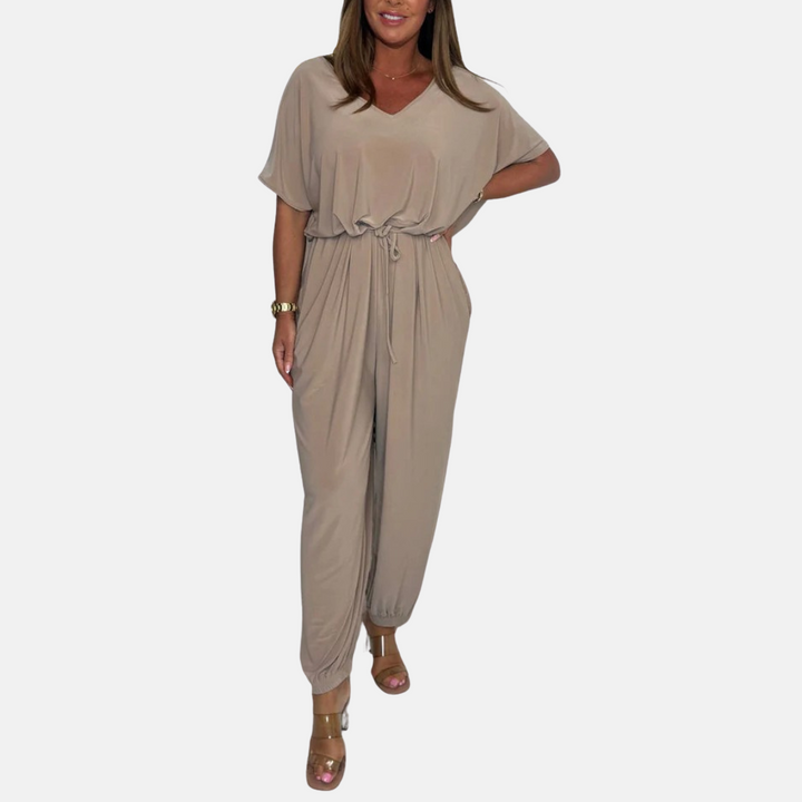 Jumpsuit – Airy, Stylish Jumpsuit with V-Neckline