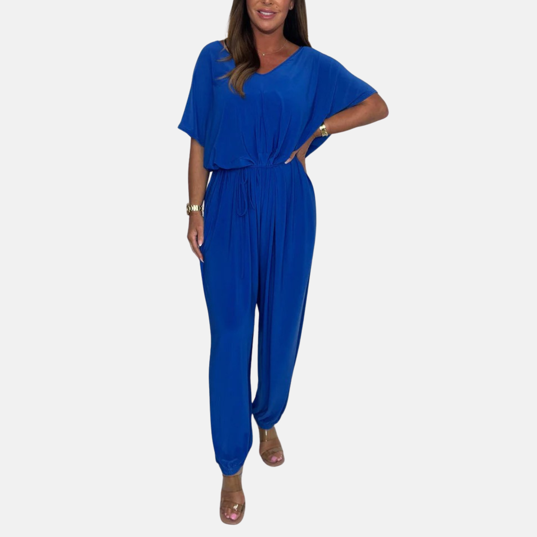 Jumpsuit – Airy, Stylish Jumpsuit with V-Neckline