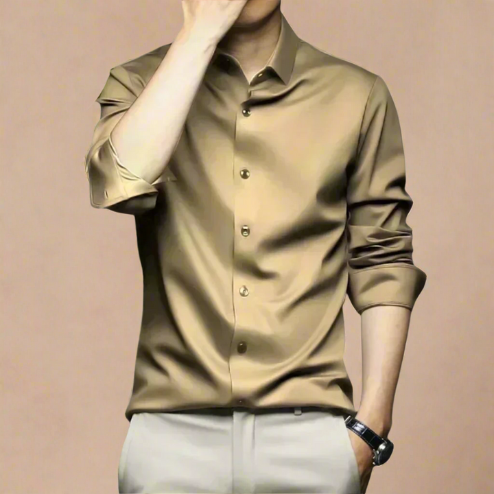 Men's Luxury Business Casual Silk Shirt