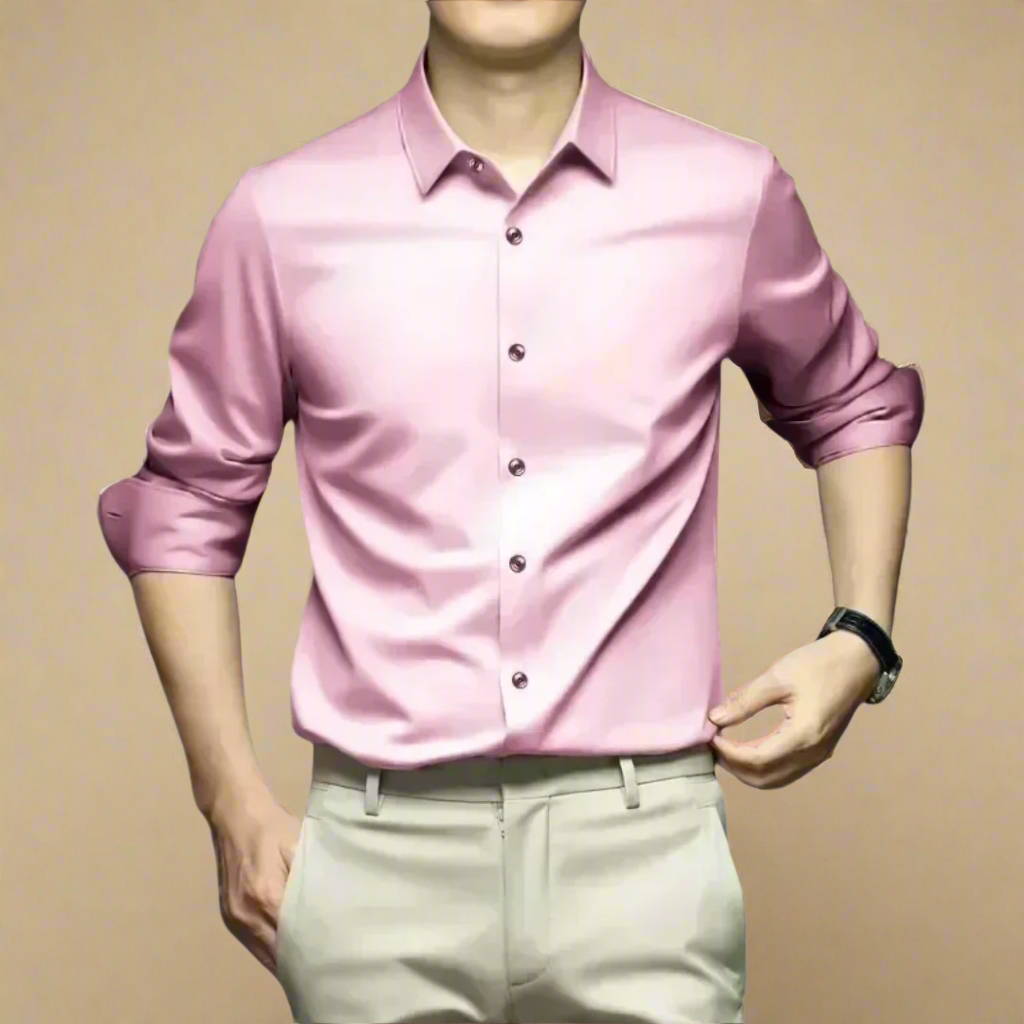 Men's Luxury Business Casual Silk Shirt