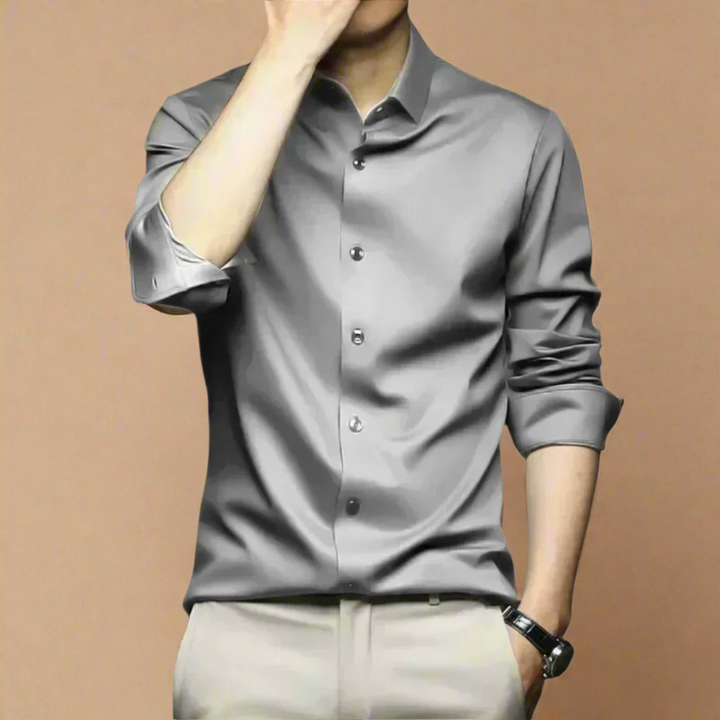 Men's Luxury Business Casual Silk Shirt