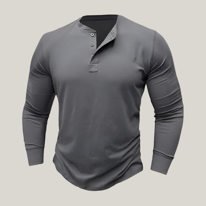 Alex - Premium Longsleeve Henley T-Shirt
