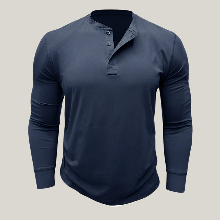 Alex - Premium Longsleeve Henley T-Shirt