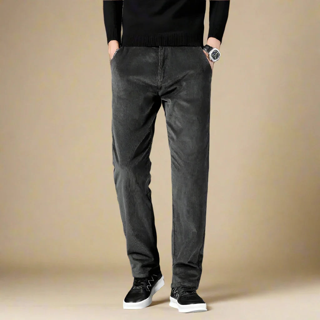 Cord Trousers - Men's Modern stretch Regular fit trousers