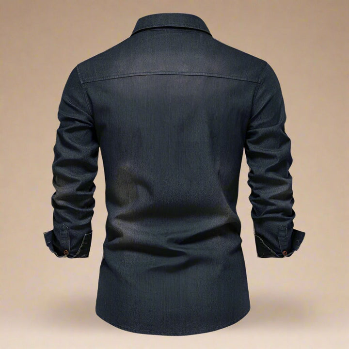 Rawz Denim Shirt - Men's Stylish stretch shirt with long sleeves