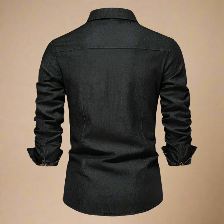 Rawz Denim Shirt - Men's Stylish stretch shirt with long sleeves