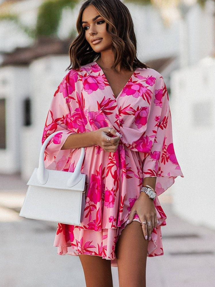 Chloe - Chic Floral Mini Dress