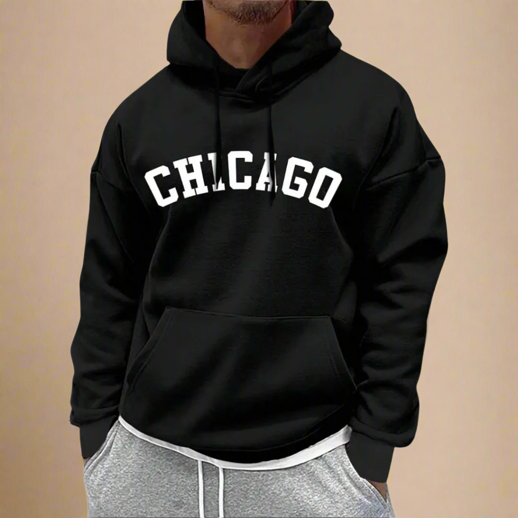 Graphic Hoodie - Men's Trendy Chicago Sweatshirt