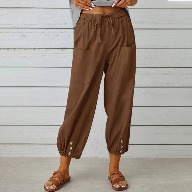 Chloe - Comfortable Casual Summer Pants with Elastic Waist