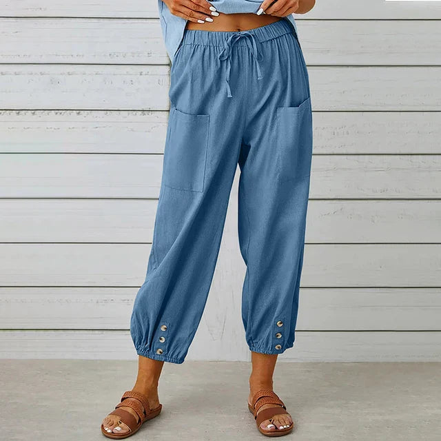 Chloe - Comfortable Casual Summer Pants with Elastic Waist