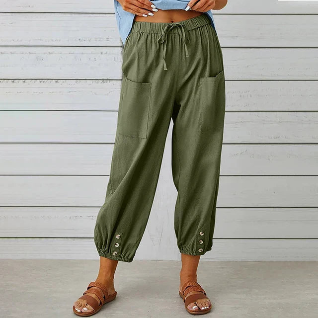 Chloe - Comfortable Casual Summer Pants with Elastic Waist