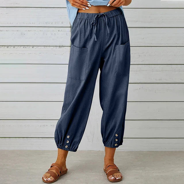 Chloe - Comfortable Casual Summer Pants with Elastic Waist