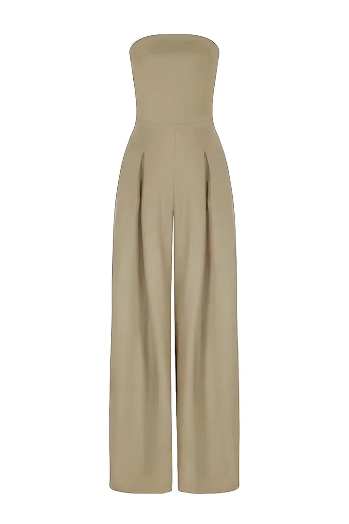 Olivia - Strapless jumpsuit with wide legs