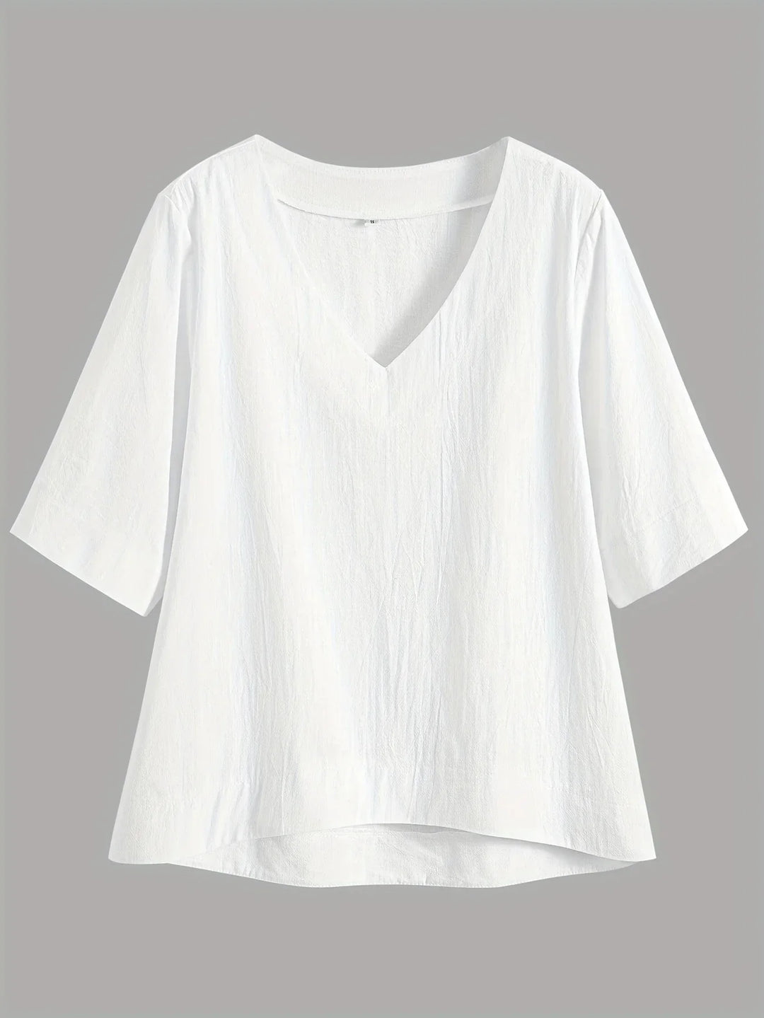 Olivia - Chic V-Neck Blouse with Wide Short Sleeves