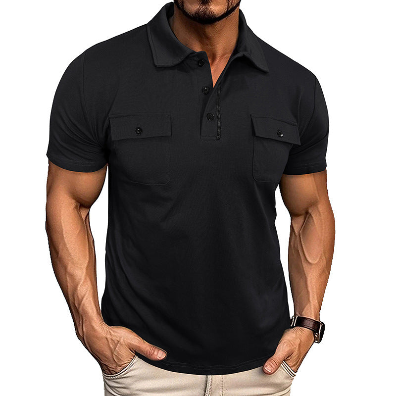 David - Premium Short Sleeve Poloshirt With Chest Pockets