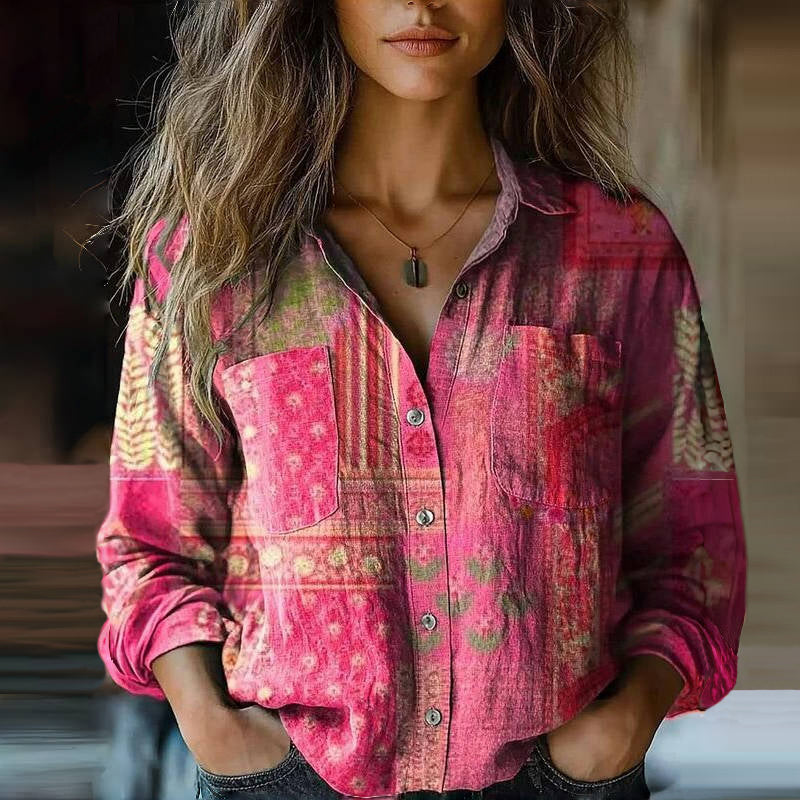 Cheyenne - Vintage Western Printed Blouse
