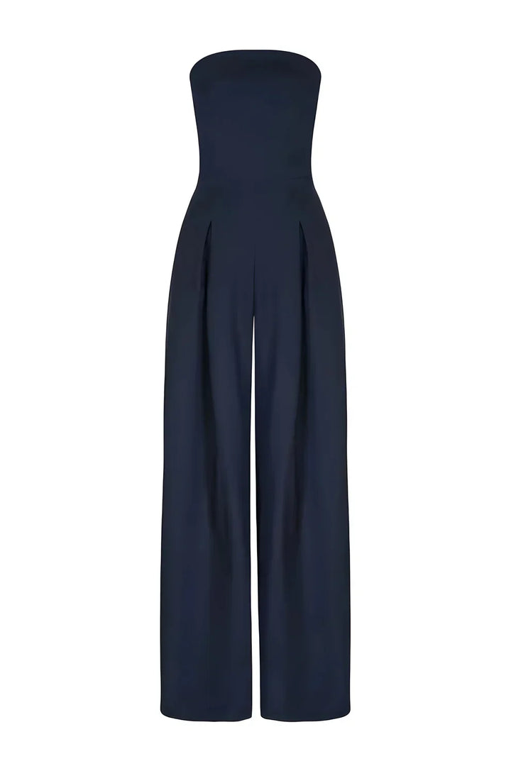 Olivia - Strapless jumpsuit with wide legs