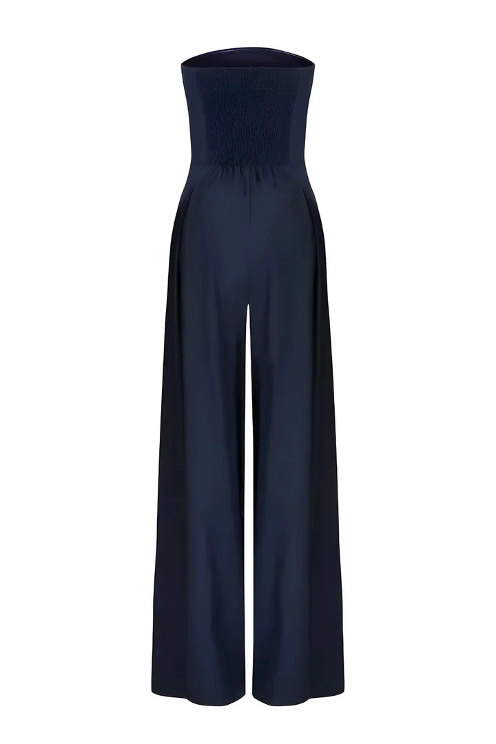 Olivia - Strapless jumpsuit with wide legs