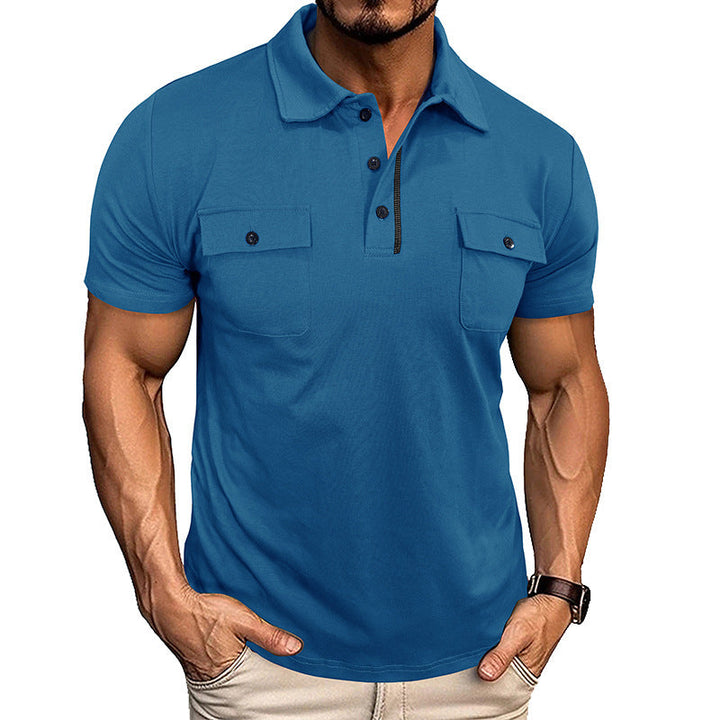 David - Premium Short Sleeve Poloshirt With Chest Pockets